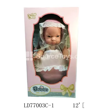 12" Vinyl Infant Doll 2-Piece Outfit Set with Pillow & Sleep Sack