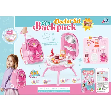 4-in-1 Suitcase Pretend-Play Doctor Kit Set with Alloy Accessories