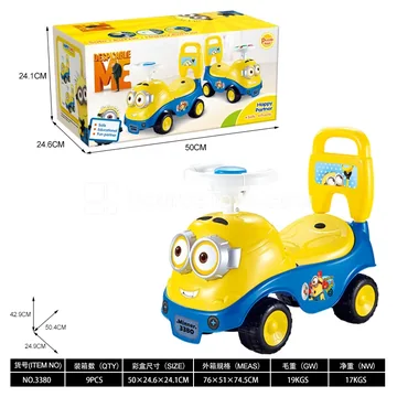 Ride-on Scooter with BB Whistle Steering Wheel