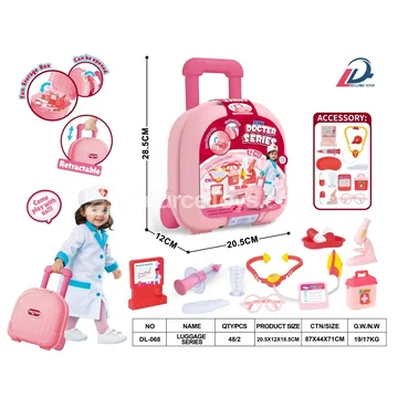 Trolley Case Doctor Pretend-Play Toy Set with Storage Box