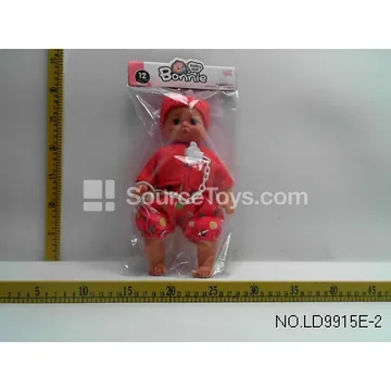 12-Inch Vinyl Doll with 12 Sounds, Cotton Filling & Pacifier Chain