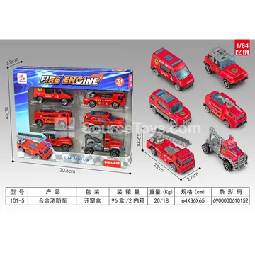 Alloy Fire Truck in Window Box