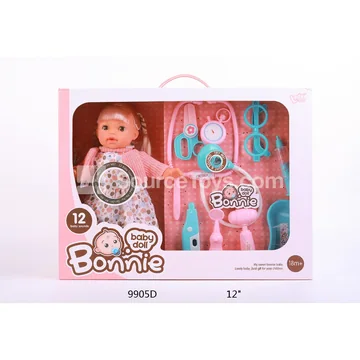 12" Vinyl Doll with Medical Accessories