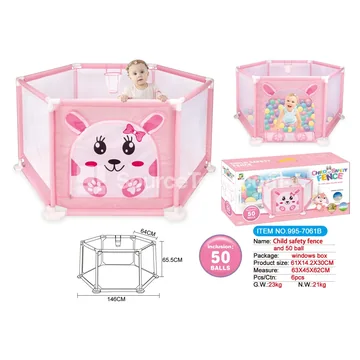 146cm Printed Rabbit Playpen with 50 pcs 5.5cm Ocean Balls (GCC)