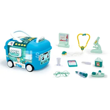 Pretend-Play Doctor Kit with 2-in-1 Carry Case & Storage Cart