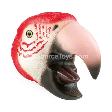 Macaw Hand Puppet Head (Green, Red)