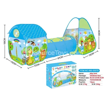 3-in-1 Animal-Themed Play Tent