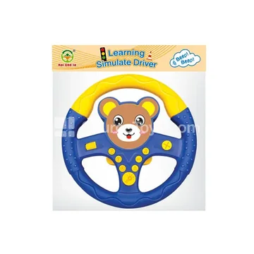 Cartoon Steering Wheel 360° Rotation Bear Blue