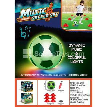 Light & Sound Soccer Ball  Green