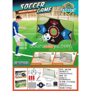 Green Soccer Goal Set with Black Net (Iron Frame)
