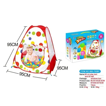 95cm Play Tent with 50 Ocean Balls (6.5cm)