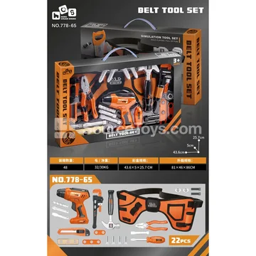 Pretend-Play Inertia Drill Toy Set with Belt