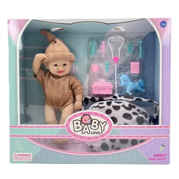 20cm Reborn Baby Doll Vinyl Full Vinyl with Accessories Tote Bag