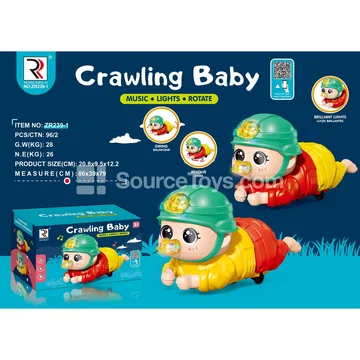 Electric Universal Light Crawling Toy