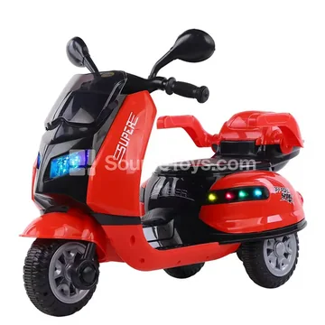 Electric Tricycle Ride-On (Red, White, Orange)