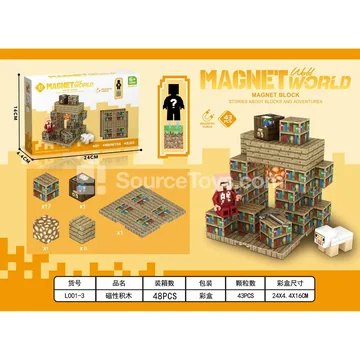 Magnetic Minecraft Scene Diorama Set