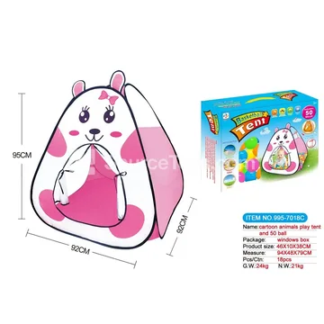 Cartoon Rabbit Play Tent with 50 Ocean Balls (995-7018C)