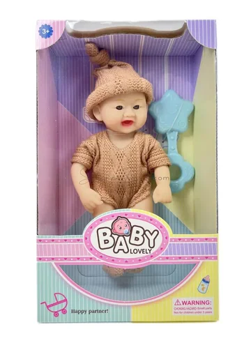8 inch 20 cm Reborn Vinyl Baby Doll with Rattle