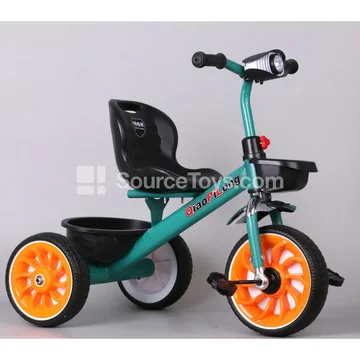Tricycle with Cart (Red/Blue/Orange)