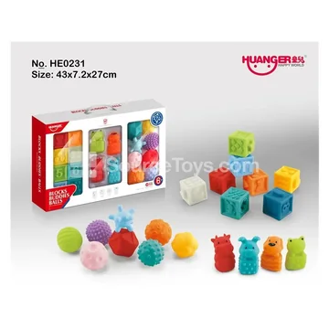 Vinyl Building Blocks, Animal Stamp Set, Squeeze Balls