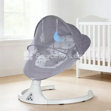 Baby Bouncer Seat with Fixed Backrest Pink/Gray/Milk Coffee