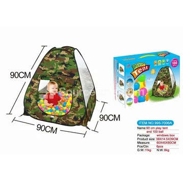 90cm Play Tent with 100pcs 6cm Ocean Balls