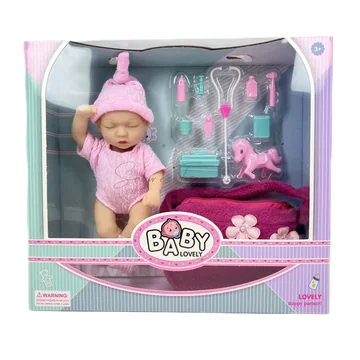 8-inch 20cm Reborn Doll Realistic Baby Soft Vinyl with Accessories Tote Bag