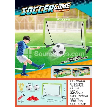 Green Single-Goal Soccer Goal (White Net)