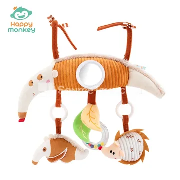 Stroller Hanging Toy with Rattle and Crinkle Paper
