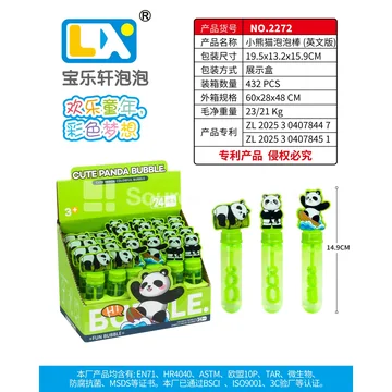24PCS 35ml Red Panda Bubble Wands
