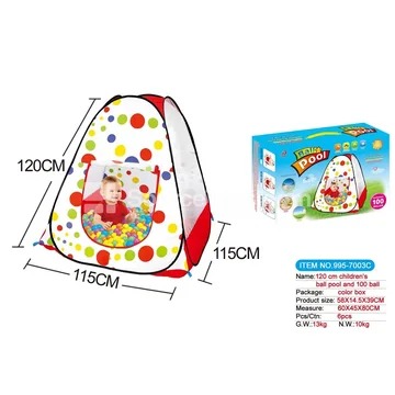 Gift Box with Handle 120 cm Tent + 100 pcs 6 cm Ocean Balls