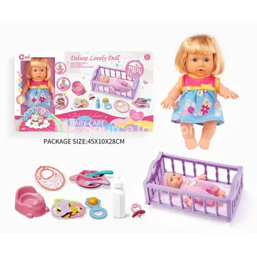 9-Inch Doll Cradle Playset (Pretend-Play Toy)
