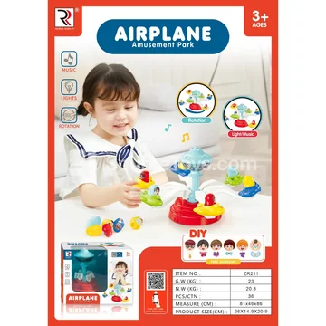 Light & Music Spinning Airplane