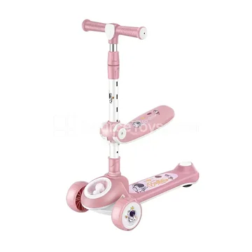 Musical Light Scooter with Seat (Blue, White, Pink, Orange)
