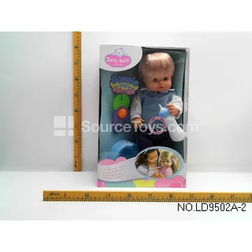 16-inch Peeing Boy Doll (12 Sounds IC) with Potty & Accessories