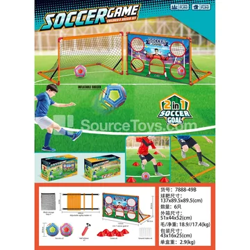 Folding Soccer Goal Set with Training Ladder