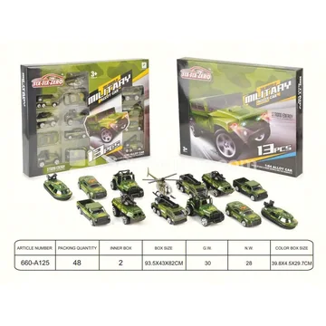 Military Alloy Car Set (13 pcs)
