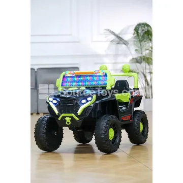 Electric Off-Road Ride-On Car (Black, Red, White)