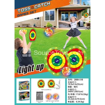 Light-up Green Focus Mitts with 2 Colorful LED Balls