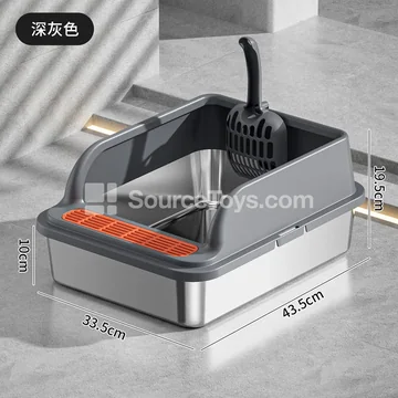 ABS Contrasting Color Small Stainless Steel Cat Litter Tray