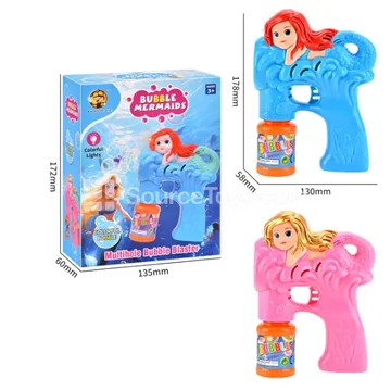 Multi-Hole Mermaid Bubble Gun (with Lights)