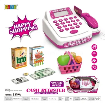 Mini Cash Register with Sound, Light & Calculator