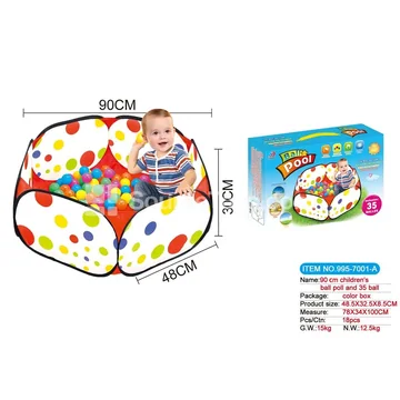 Gift Box with Handle 0.9m Ball Pit + 35 pcs 6cm Ocean Balls