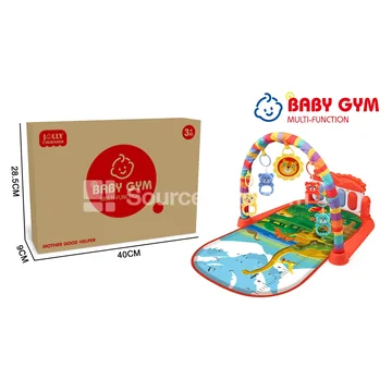 Dinosaur World Foot Piano Baby Playmat Red