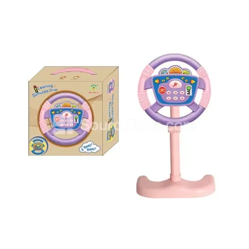 Educational Steering Wheel Toy with 360° Rotation, Purple