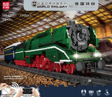 DIY Assembly Building Blocks High-Speed Train with APP Control
