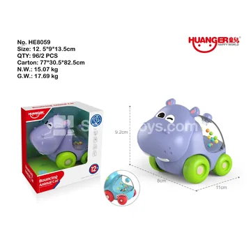 Cartoon Hippo Ride-On Scooter