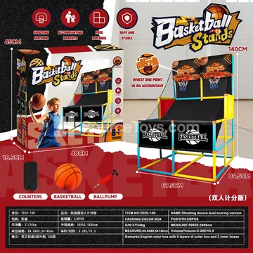 Basketball Hoop with Double Scoreboard Indoor Assembly Family Sports Set