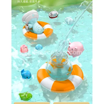 Transparent Cartoon Pet Water Play Drift Bottle Water Gun, 3 Random Styles/Selectable Styles (No Light), 6 pcs Display Box
