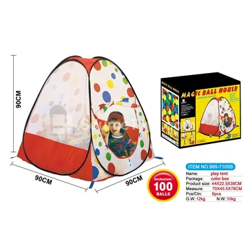 Play Tent with 100 Ocean Balls (7 cm)